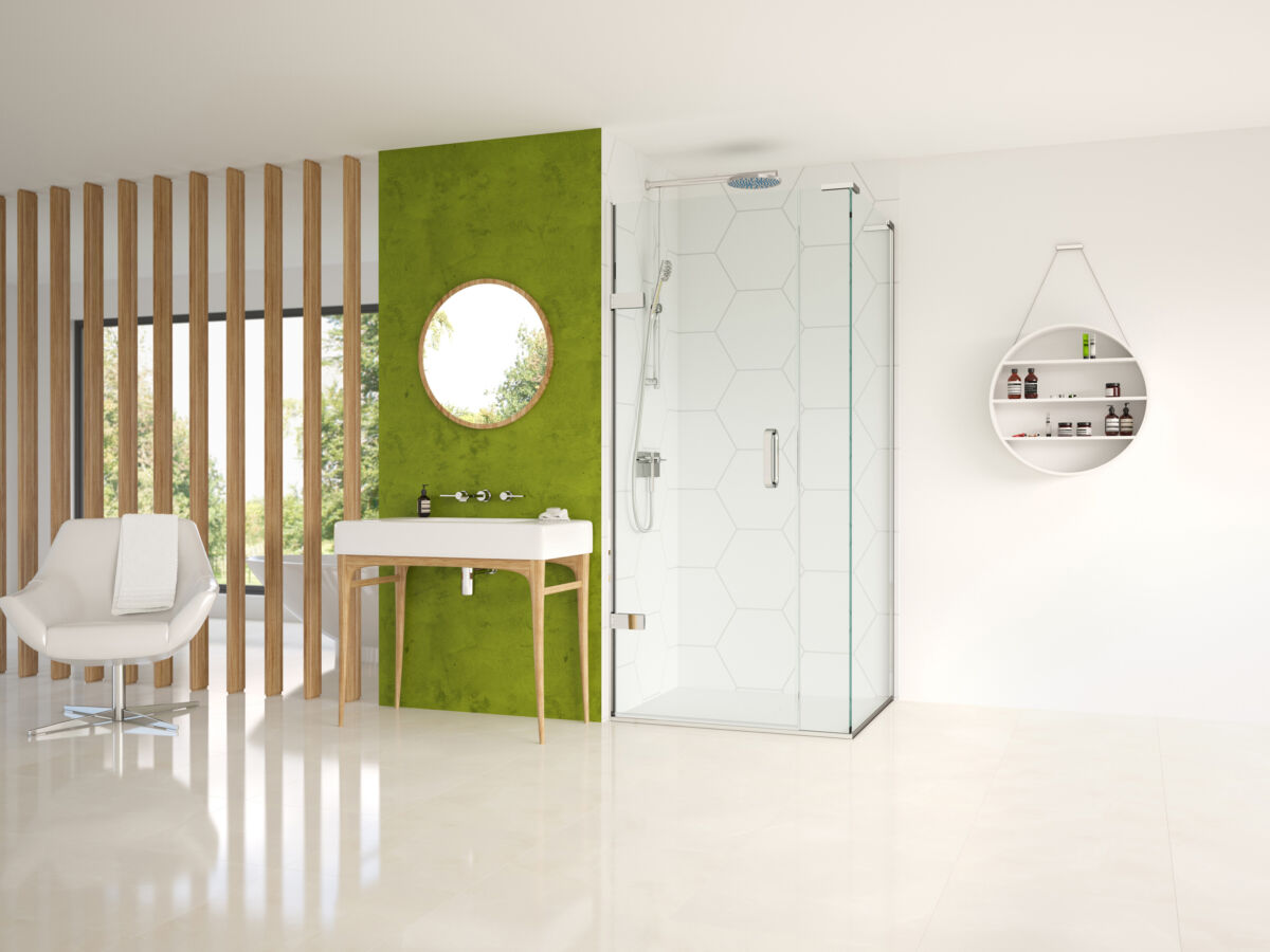 EPWC - Hinged Door and Inline Panel for Corner