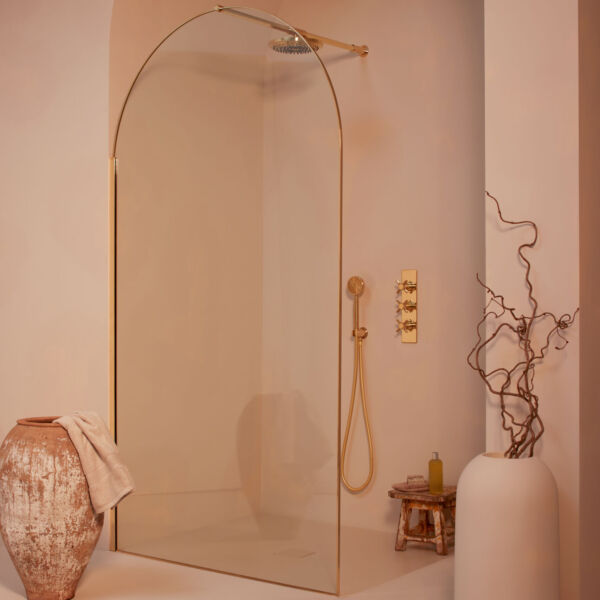 Arched wet room panel