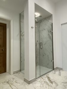 a shower in a bathroom