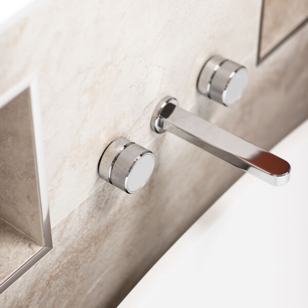 a close up of a basin mixer