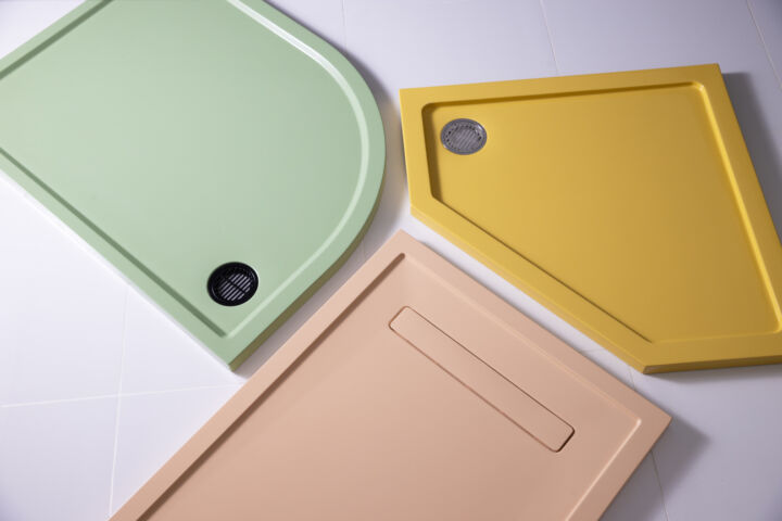 Coloured shower trays